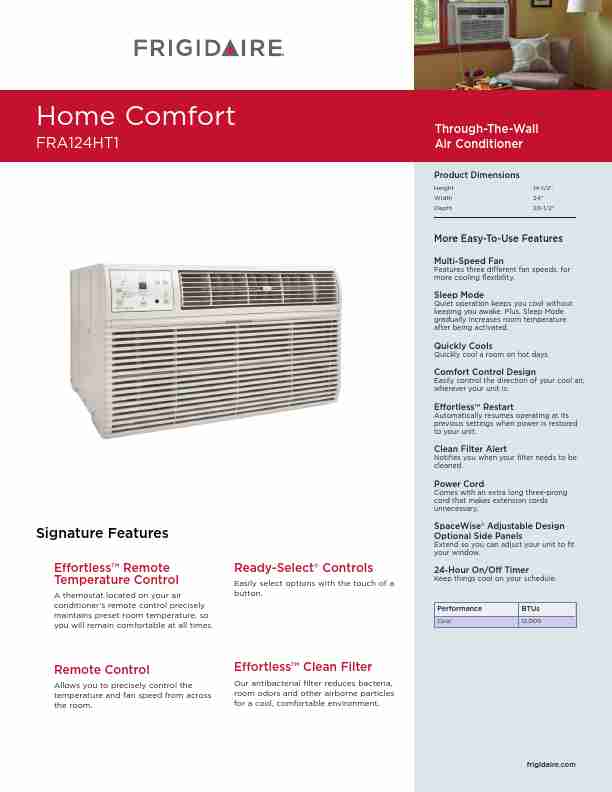 Frigidaire Air Conditioner FRA124HT1-page_pdf